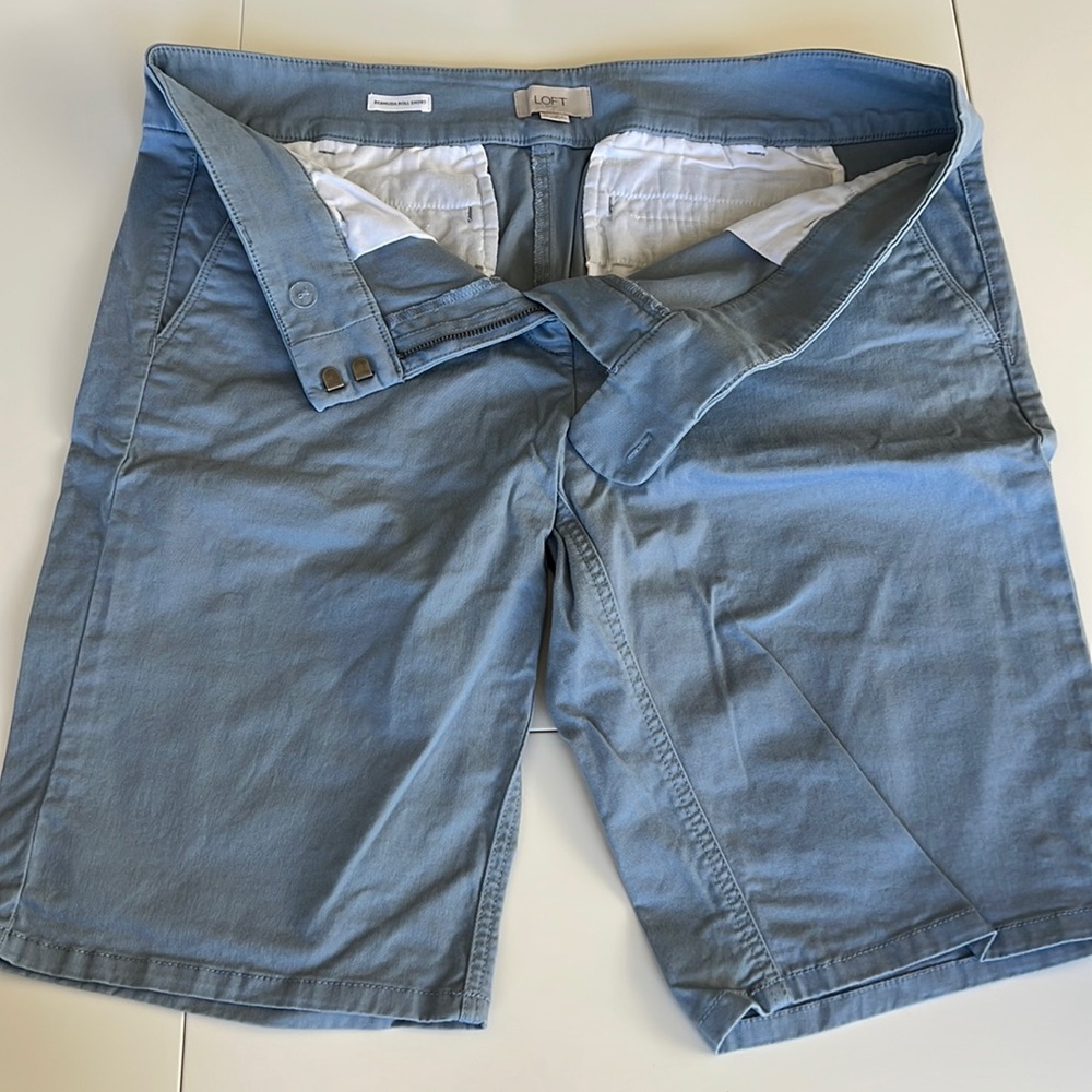 Loft Size 14 Sky Blue Bermuda Roll Shorts